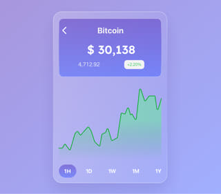 Chiaro Pregione panoramica della piattaforma di crypto trading con dati in diretta